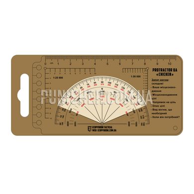 Линейка ECOpybook Protractor UA Chicken, Прозрачный, Линейка