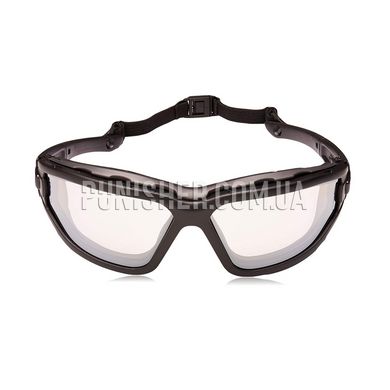 Pyramex I-Force SB7080SDT Tactical Glasses with a mirror lens, Black, Transparent, Goggles