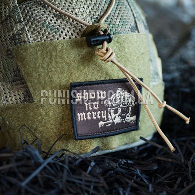 Balak Wear &ldquo;Show no mercy&rdquo; Patch, Brown, Jacquard, No