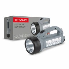 Портативный фонарик Titanum TLF-T09SO с солнечной батареей, Серый, Ручный, Солнечная батарея, USB, 200