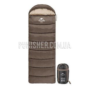 Naturehike U150 NH20MSD07 Hooded Sleeping Bag 11&deg;C, left, Brown, Sleeping bag