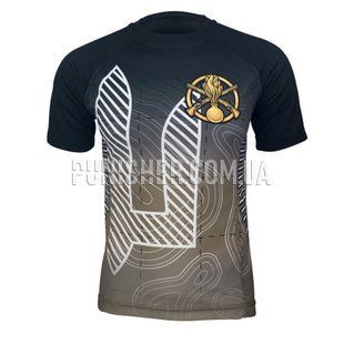 Kramatan Mechanized Infantry Forces T-shirt, Coyote/Black, Small