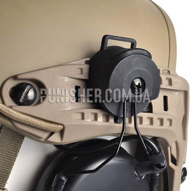 Адаптери Z-Tac Tactical Helmet Rail Adapter для кріплення гарнітури Comtac на шолом, Чорний, Гарнітура, Peltor, Адаптери на шолом