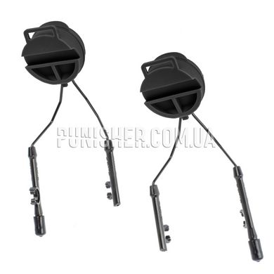 Z-Tac Tactical Helmet Rail Adapter Set for Comtac, Black, Headset, Peltor, Helmet adapters