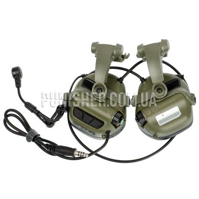 Earmor M32X Mark 3 MilPro Tactical Headsets with ARC rail adapter, Foliage Green, Headband, With adapters, 22, Single