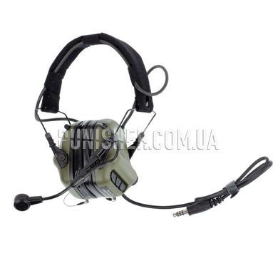 Earmor M32X Mark 3 MilPro Tactical Headsets with ARC rail adapter, Foliage Green, Headband, With adapters, 22, Single
