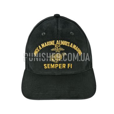 Бейсболка Rothco Marine Semper Fi Low Profile Cap, Чорний, Універсальний