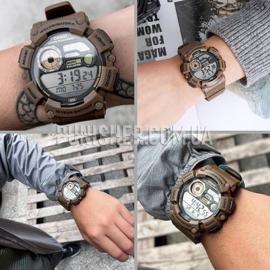 Casio Digital Sport WS-1500H-5A Watch, Coyote Brown, Alarm, Date, Day of the week, Month, Moon calendar, Second time zone, Backlight, Stopwatch, Timer, Sports watches