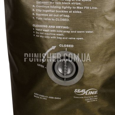 Компрессионный мешок SealLine USMC ILBE Waterproof Main Pack Liner 65 литров, Olive, Компрессионный мешок