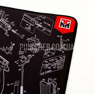 Коврик TekMat Ultra Premium 38 x 50 см с чертежом CZ-75 для чистки оружия, Черный