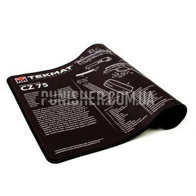 Коврик TekMat Ultra Premium 38 x 50 см с чертежом CZ-75 для чистки оружия, Черный