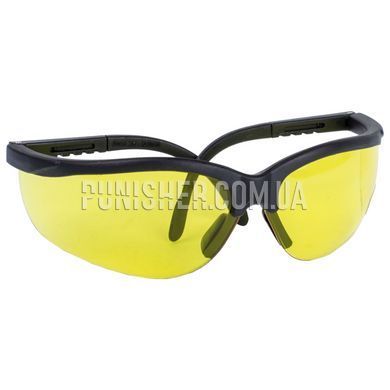 Walker's Impact Resistant Sport Glasses with Yellow Lens, Black, Yellow, Goggles