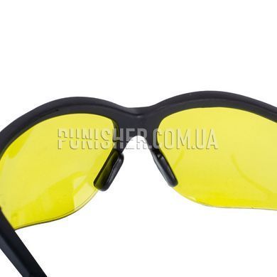 Walker's Impact Resistant Sport Glasses with Yellow Lens, Black, Yellow, Goggles