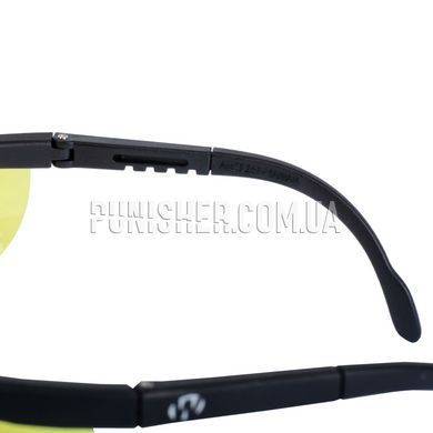 Walker's Impact Resistant Sport Glasses with Yellow Lens, Black, Yellow, Goggles