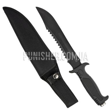 Тактический нож BSH Adventure N-297, Черный, Нож, С фиксированным лезвием, Полусеррейтор