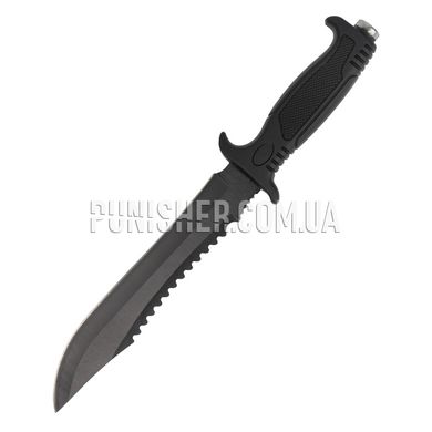 Тактичний ніж BSH Adventure N-297, Чорний, Ніж, З фіксованим лезом, Напівсерейтор