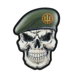 Skull with Beret (Ground Army) Patch, Olive, PVC