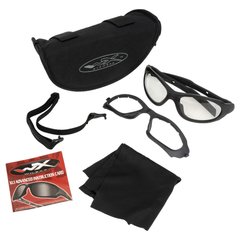 Тактические очки Wiley-X XL-1 Advanced с прозрачной линзой, Черный, Прозрачный, Очки