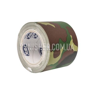 Камуфляжна армована стрічка HPX CAMO Tape 4.8 см х 5м, Woodland, Стрічка камуфляжна