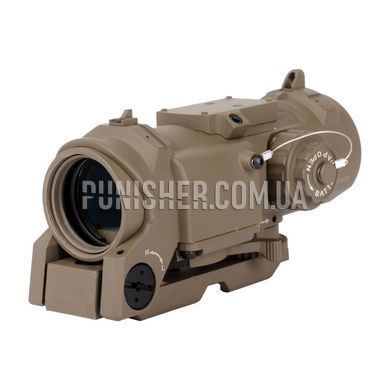 Оптичний приціл Theta Optics 4x32E Scope з мікроколіматором, Tan, Оптичний
