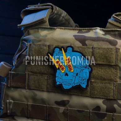 R3ICH Totenkopf Flashback Patch, Blue, PVC, No