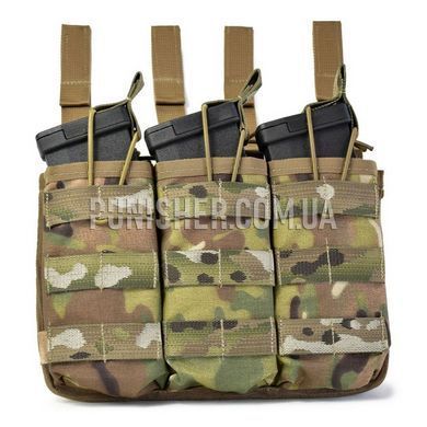 Потрійний магазинний підсумок GiG Military Combat, Multicam, 3, Molle, AK-47, AK-74, AKM, AR15/М4, MOLLE/PALS, 7.62mm, 5.56, Cordura 1000D