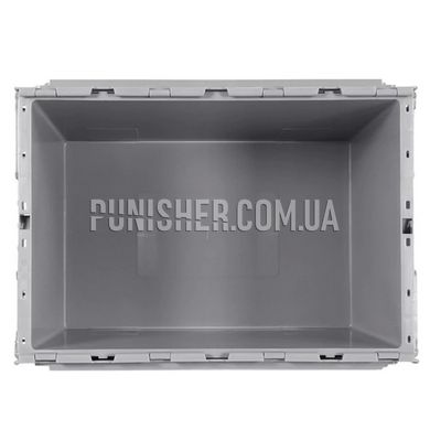 Plastic box with lid N6433 600x400x345 mm for storing equipment, Grey