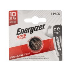 Батарейка Energizer CR2016 Lithium 3V, Сірий, CR2016
