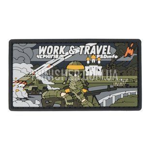 Патч PSDinfo &laquo;Work and Travel Чернигов&raquo; ПВХ, Olive, ПВХ