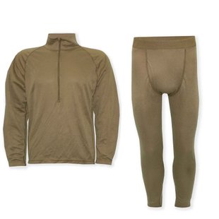 PCU Level 1 Thermal Underwear Set, Coyote Brown, Large Regular