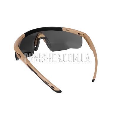 Wiley-X Saber Advanced Ballistic Safety Glasses Kit, Tan, Amber, Transparent, Smoky, Goggles