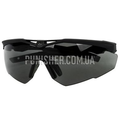 Баллистические очки Revision StingerHawk с черной линзой, Черный, Дымчатый, Очки, Large