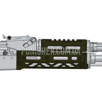 Коротка цівка КРУК АНОД з кріпленням M-Lok, Чорний, M-Lok, Цівка, AK-74, AKM, 160
