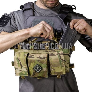 Передняя панель Emerson MF Style Quad 5.56 Compatible Placard для магазинов М4/М16, Multicam, 6, Velcro, AR15/М4, M16, Для плитоноски, Cordura 500D