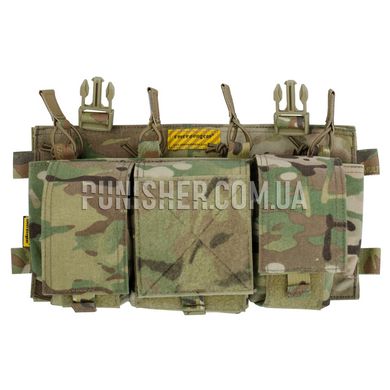 Передняя панель Emerson MF Style Quad 5.56 Compatible Placard для магазинов М4/М16, Multicam, 6, Velcro, AR15/М4, M16, Для плитоноски, Cordura 500D