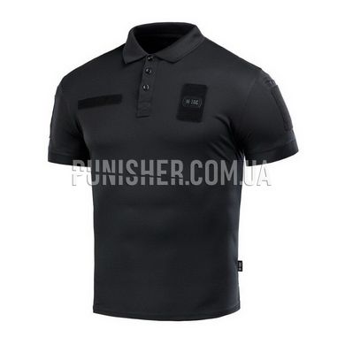 M-Tac Elite Tactical Coolmax Black Polo Shirt, Black, Large