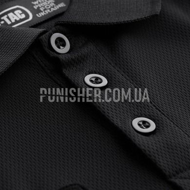M-Tac Elite Tactical Coolmax Black Polo Shirt, Black, Medium