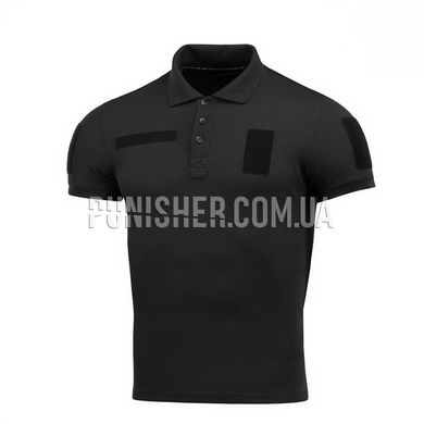 M-Tac Polyester Black Polo Shirt, Black, Small
