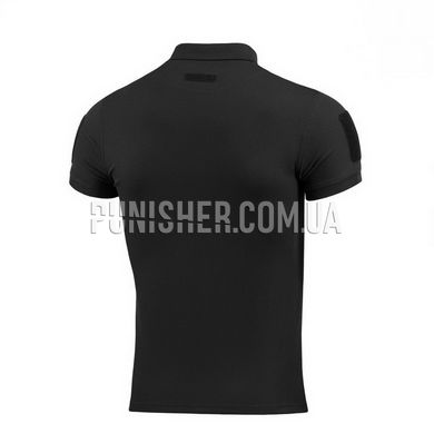 M-Tac Polyester Black Polo Shirt, Black, Large
