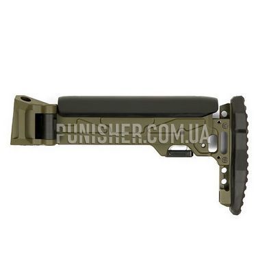 Складной левосторонний приклад КРУК CRC 5002/9037L для АК-12/АК74М (штифт 5,5мм), Olive Drab, Приклад, АК-74М, AK-12