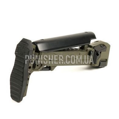 Складной левосторонний приклад КРУК CRC 5002/9037L для АК-12/АК74М (штифт 5,5мм), Olive Drab, Приклад, АК-74М, AK-12