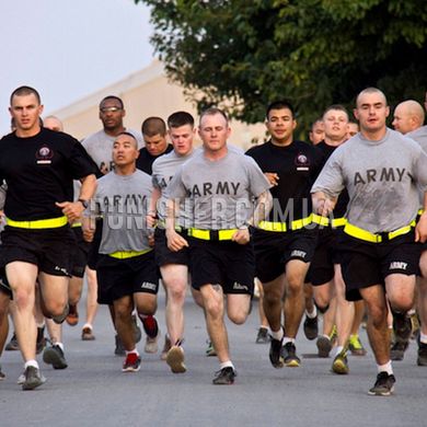 Reflective Elastic Physical Training PT US Army Belt, Yellow