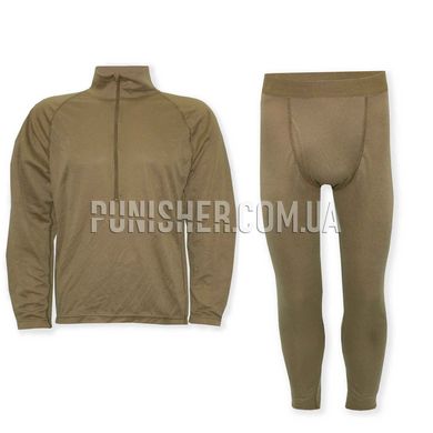 PCU Level 1 Thermal Underwear Set, Coyote Brown, Medium Regular