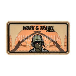PSDinfo "Work and Travel Baghdad" PVC Patch, Desert Tan, PVC, No