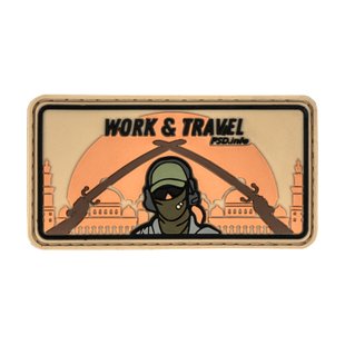 Патч PSDinfo "Work and Travel Baghdad" ПВХ, Desert Tan, ПВХ, Ні