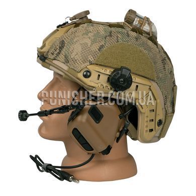 Earmor M32H Mark 3 MilPro Headset with ARC Helmet Rail Markdown, Coyote Brown, With adapters, 22, Single