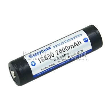 Keeppower 18650 2600 mAh (inside Samsung) Battery, Black, 18650