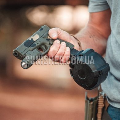 Барабанный магазин Magpul PMAG D-50 GL9 на 50 патронов для пистолетов Glock 9x19 мм Para, Черный, Магазин, Glock, 9mm