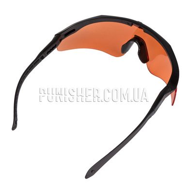 Комплект балістичних окулярів Revision Sawfly Max-Wrap Eyewear Deluxe Vermilion Kit, Чорний, Прозорий, Димчастий, Червоний, Окуляри, Small