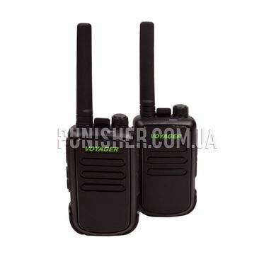 Voyager Turist mini radio set (2 pcs) UHF 430-470 MHz, Black, UHF: 400-470 MHz